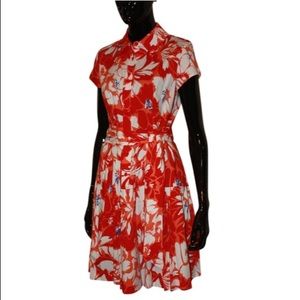 DVF Scarlett ‘Dahlia’ Pleated Dress